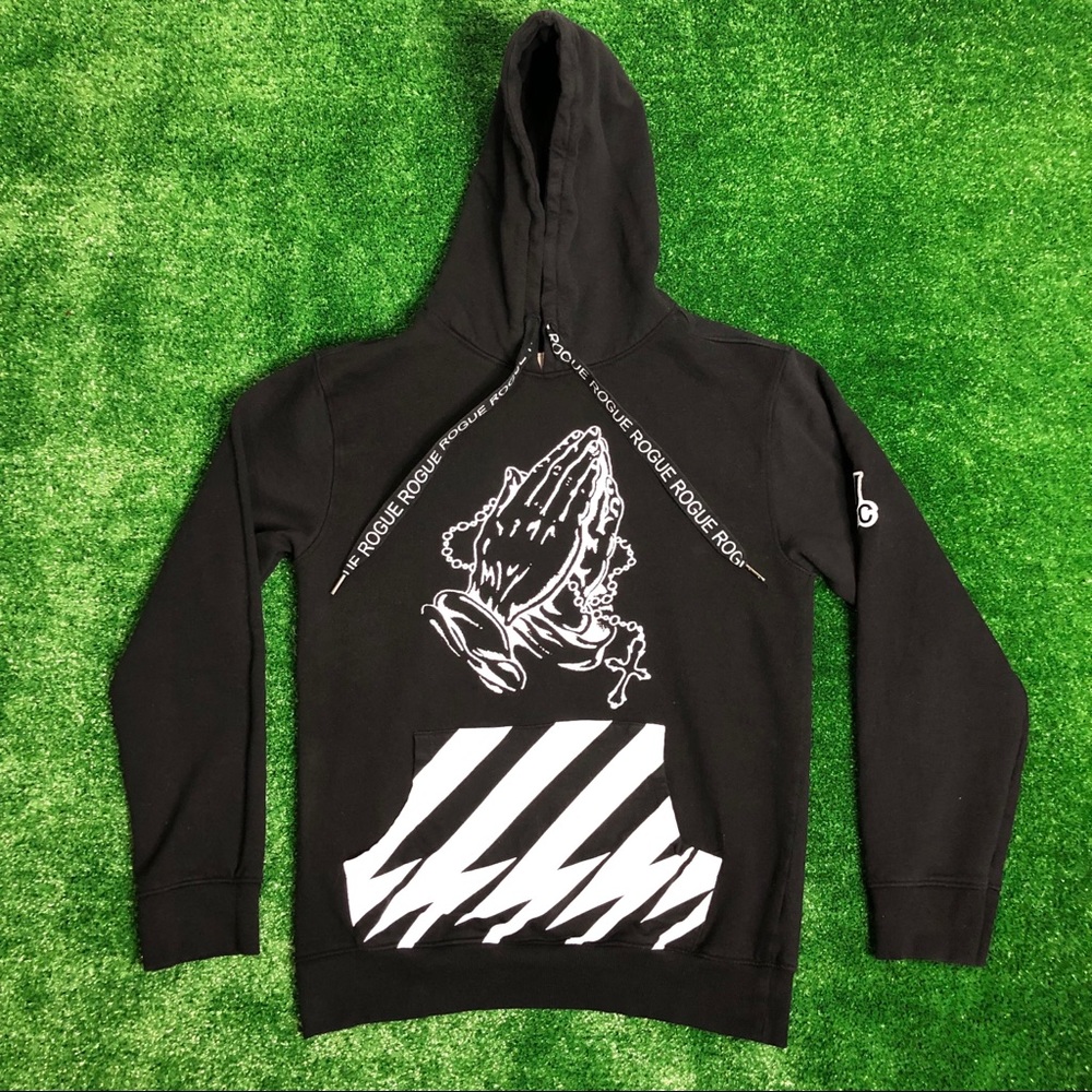Rogue Graphic Hoodie Praying Hands Zibra Print
